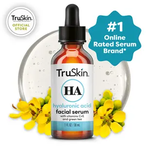 TruSkin Hyaluronic Acid Serum for Face - Hydrating Moisturizer with Vitamin C & Green Tea to Restore, Plump, & Firm Skin - Dermatologist Tested - Cruelty Free - Formula designed for ultra Moisture & to Hydrate.