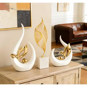 Art Deco Resin Statue Ornaments for Living Room Wine Cabinet TV Cabinet Multipurpose Tabletop Decorations Light Luxury Entry Entrance Home Decorations