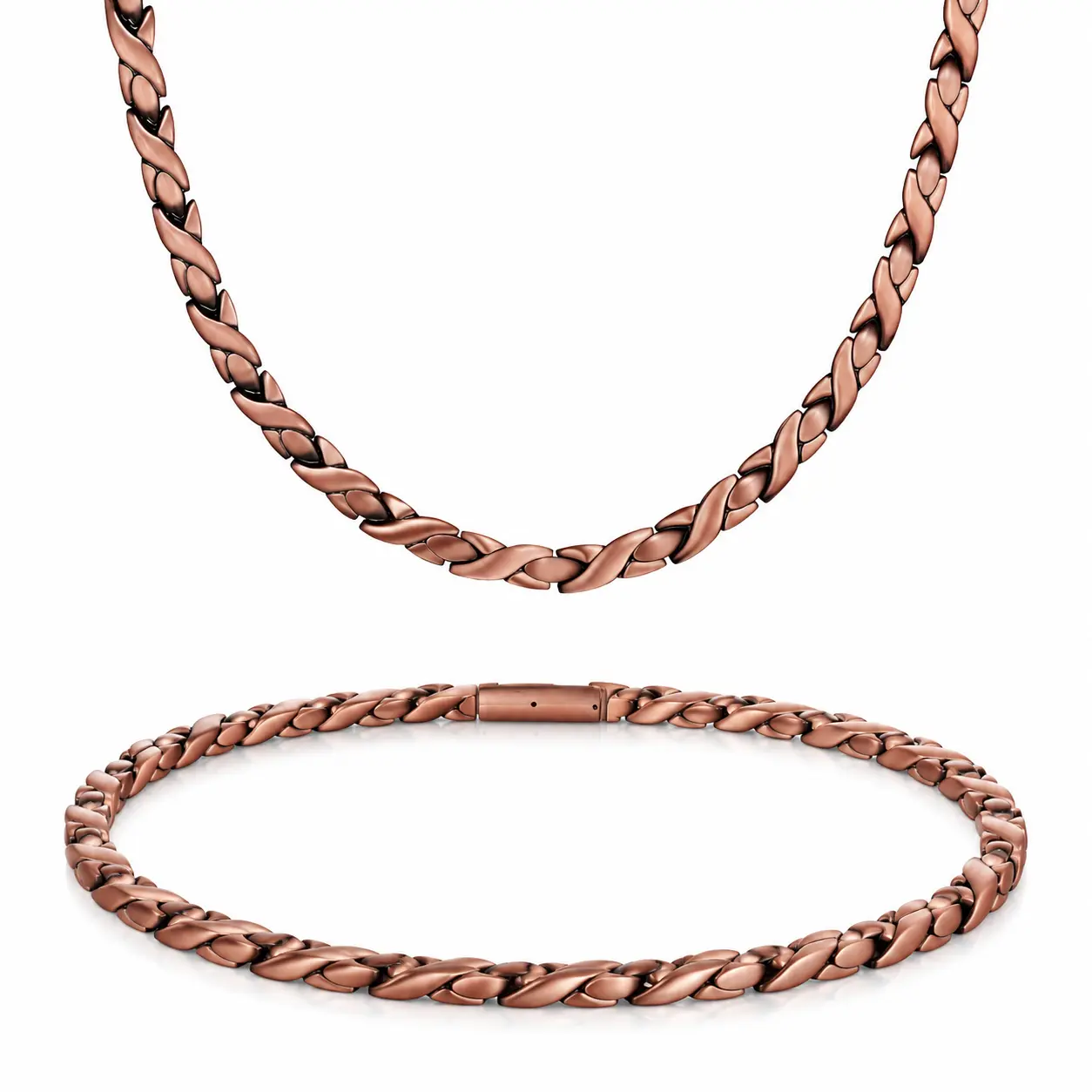 Magnetic Copper Necklace for Men & Women, 99.99% Pure Copper with 34 Neodymium Magnets, Adjustable Chain, Lead & Nickel Free Gift Necklace