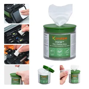 Optic Fiber Cleaning Wipes KOMSHINE FOCW Lint-free Non-woven Fabric Material Cleaning Times Over 600 Optical Cleanner Suit for Bare fiber and Surface of the Fiber Fusion Splicer Machine