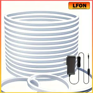 32.8ft/10M 24V IP65 Neon Rope Light, LED neon light with switch control, LED neon light , Christmas use, adjustable flexible neon light strip, New Year, bedroom, party