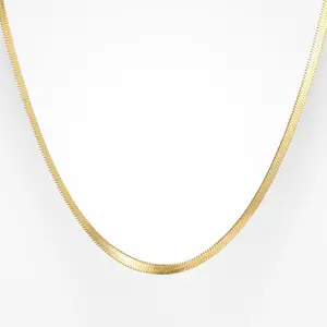 EVRY JEWELS Gold or Silver Plated Women's Hypoallergenic Shining Snake Necklace