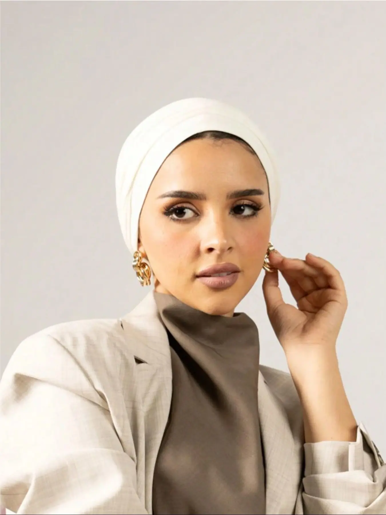 Women's Fashion Plain Straight Cap, Comfortable Versatile Fit Base Hat, Modal Breathable Modesty Muslim Hijab Turban, Soft Smooth All-Season Headscarf Cover
