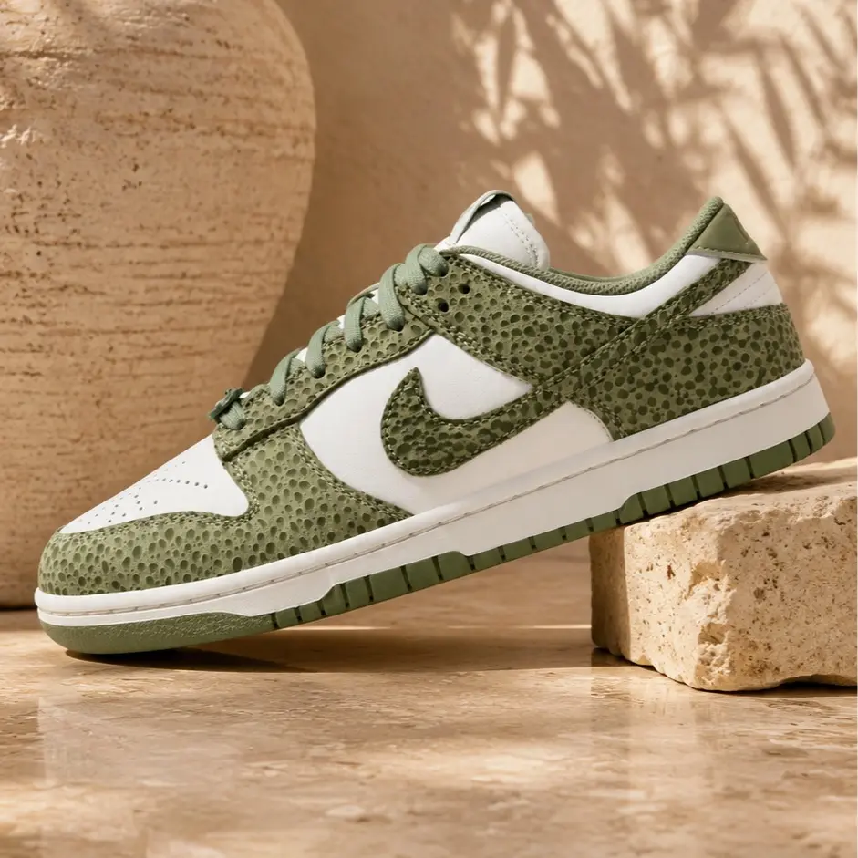 Nike Dunk Low Safari Oil Green FV6516-300 Womens Fashion Sneakers New