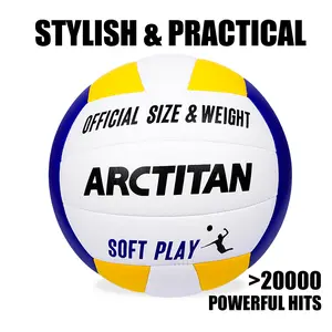 Volleyball Official Size 5 Volleyballs- TPU Leather Indoor Outdoor Soft Touch Volleyballs for Beach Play Game Gym Training Beginner Weight  Practical Versatile
