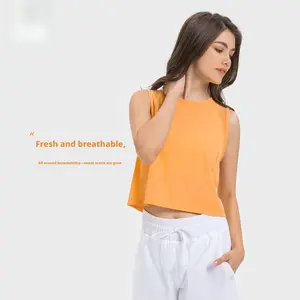 New Sleeveless Crop Tank Top, Sexy Hollow Out Design, Quick-Dry Breathable Yoga & Sports Casual Wear