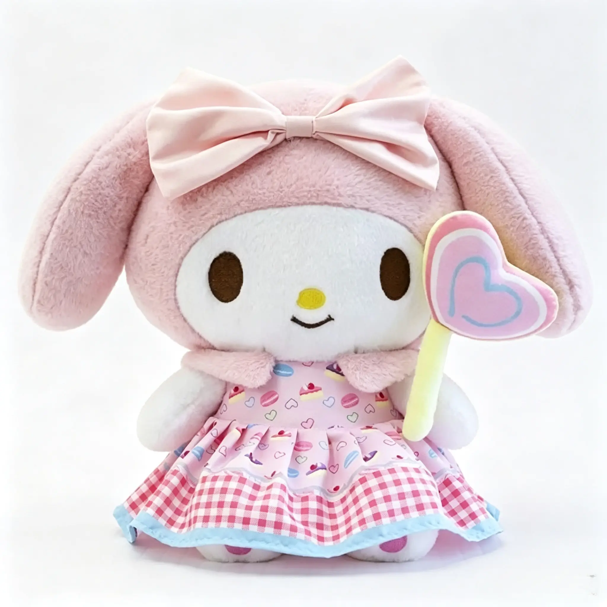 My Melody Macaron Dress Plush Doll Sanrio Licensed 15.75 Inches Soft Cute Collectible Stuffed Toy Gift for Kids & Girls