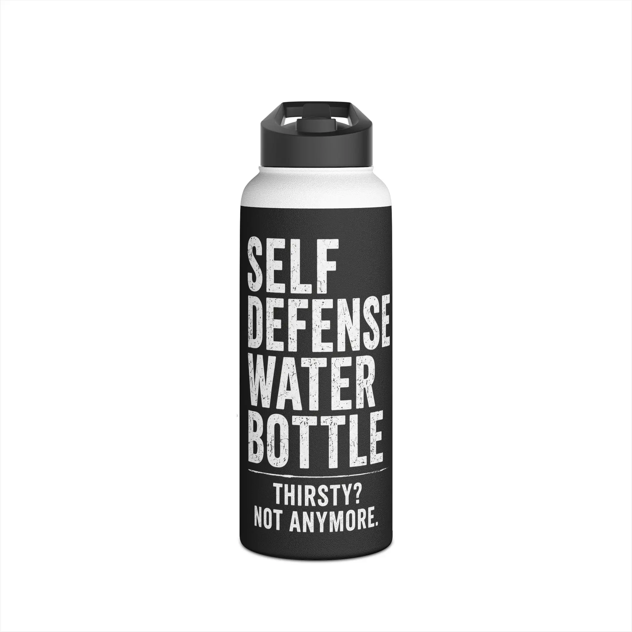 Self Defense Water Bottle Stainless Steel Water Bottle | Funny Slogan