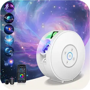 NUNET Smart Galaxy Star Projector Model 1122 for Bedroom APP Voice Control Bluetooth Speaker with 6 HD Slides 37 White Noises Timer Kids Ceiling Sky Stars Room Decor Light