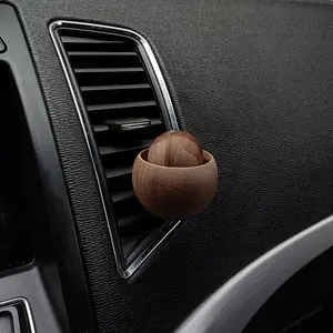 Car Air Vent Diffuser, Essential Oil Diffuser Wood, Walnut Fragrance Beads, Feng Shui Lucky Charm, 1 Piece