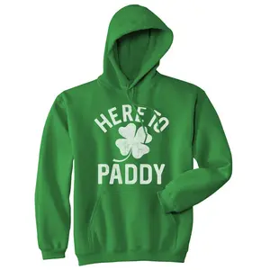 Unisex Hoodie Here to Paddy Sweatshirt Funny St Saint Patricks Day Clover Shirt Unisex Vintage Fashion Hoodies Saint Patrick's Day Hoodie Novelty Sweatshirt Green