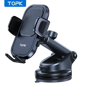 TOPK Car Phone Holder, Rotatable Mobile Phone Mount for Dashboard & Windscreen, Universal Phone Holder for 4.7-6.7 Phones, Universal Smartphone Holder, Cell Phone Car Mount