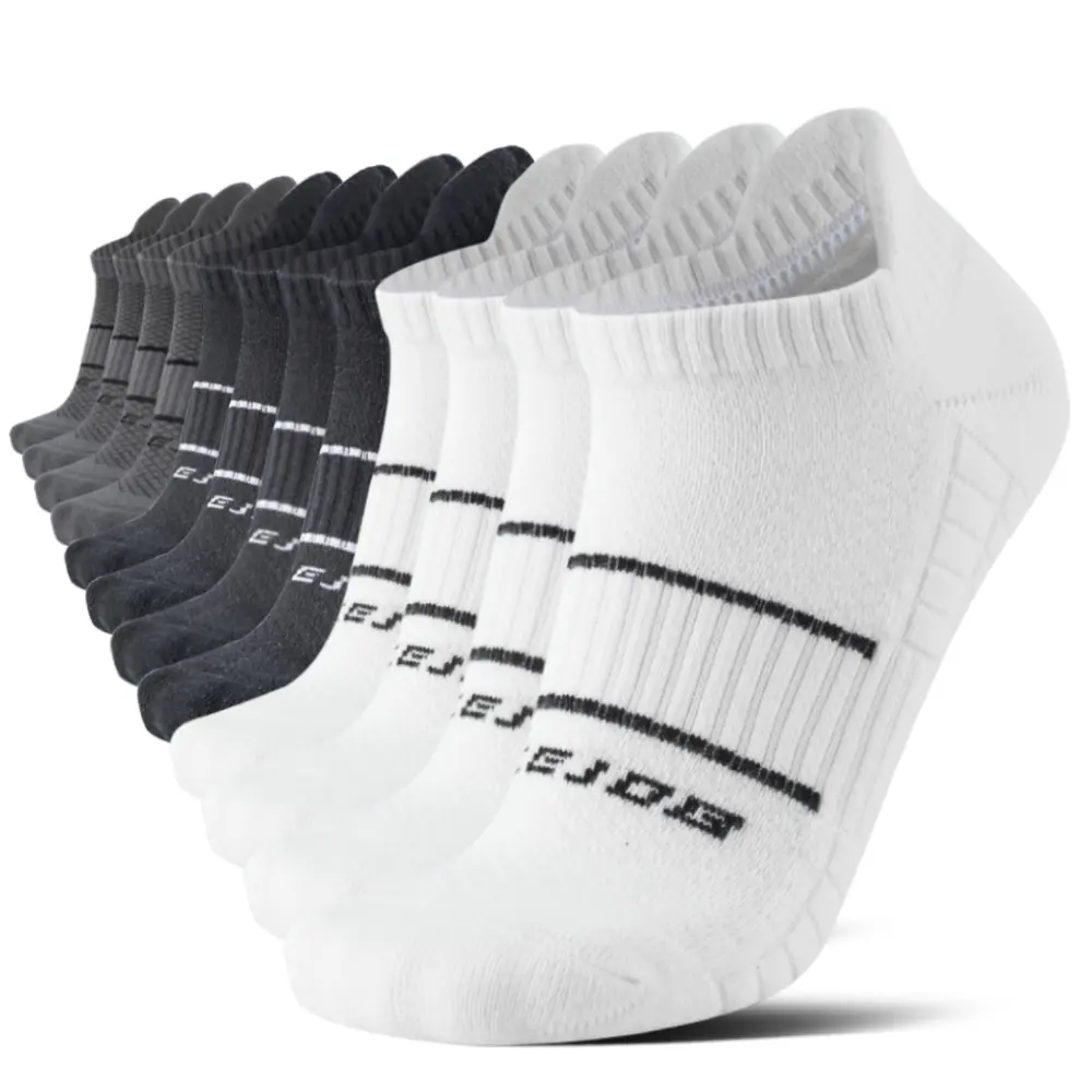 Ankle Socks 12 Pairs for Men & Women, Solid Color Activewear with Arch Support, Moisture Wicking, and Odor Control for All Seasons Sports Sportswear Athletic, Machine Wash, Odorless, Stretchable