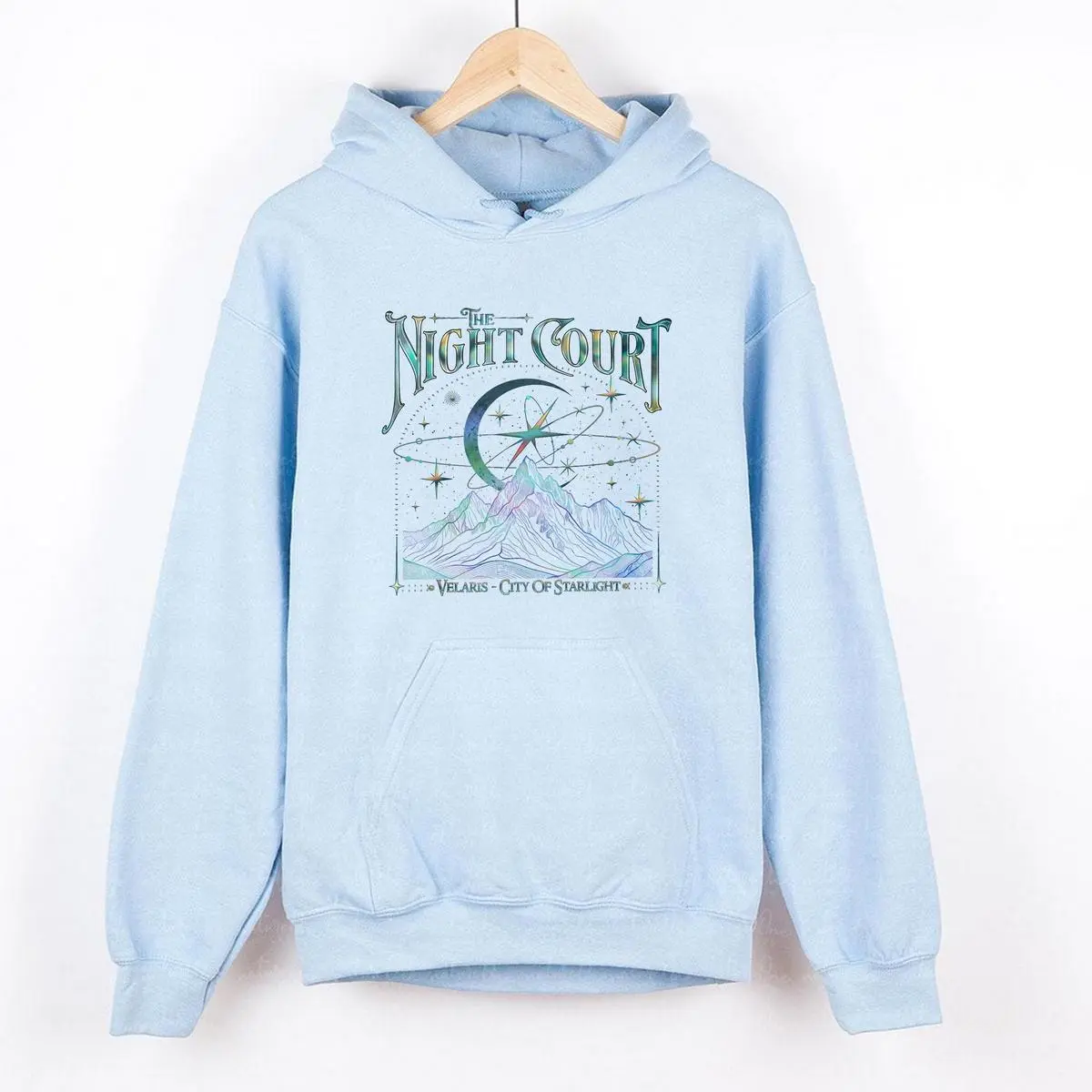 Women's Velaris The Night Court Acotar 2-Sided Cotton Hoodie Sweatshirt, Casual Menswear Clothes for Men & Women