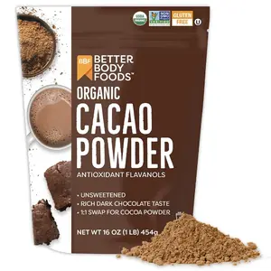 Organic Cacao Powder, Rich Chocolate Flavor, Non-GMO, Gluten-Free, Cocoa, 16 ounce, 1 lb bag