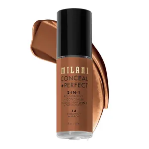 Milani Conceal + Perfect 2-in-1 Foundation + Concealer - Chestnut (1 Fl. Oz.) Cruelty-Free Liquid Foundation - Cover Under-Eye Circles, Blemishes & Skin Discoloration