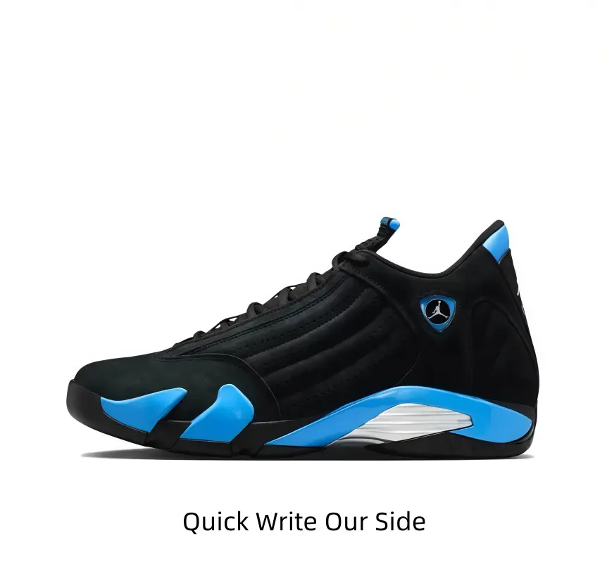 The dark suede running shoes matched with bright blue geometric embellishments deliver cool visual impact, silver midsole adds delicate texture to your daily streetwear collocation and outdoor shooting