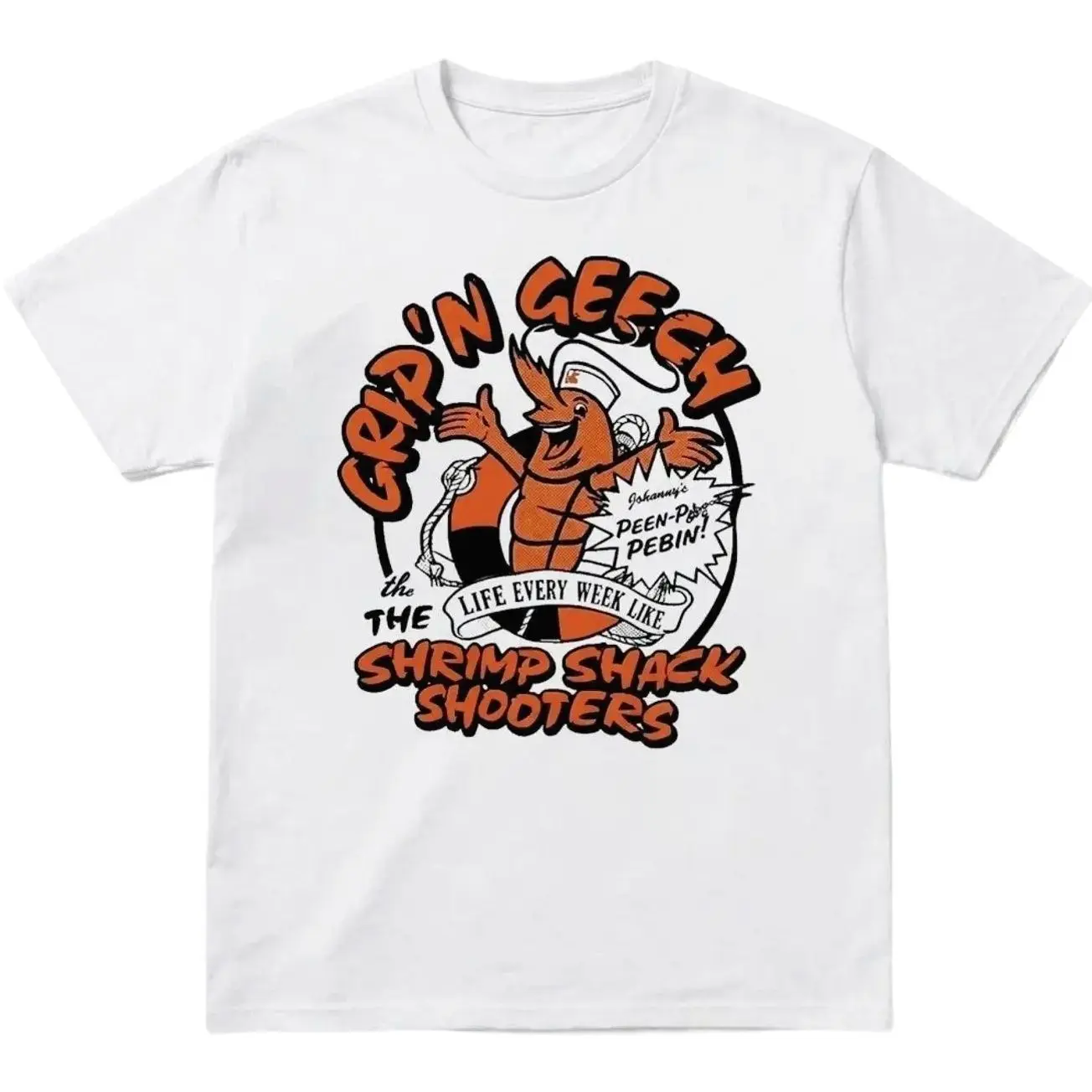 Brandon Walker Cap'n Geech and the Shrimp Shack Shooters Shirt, Cotton