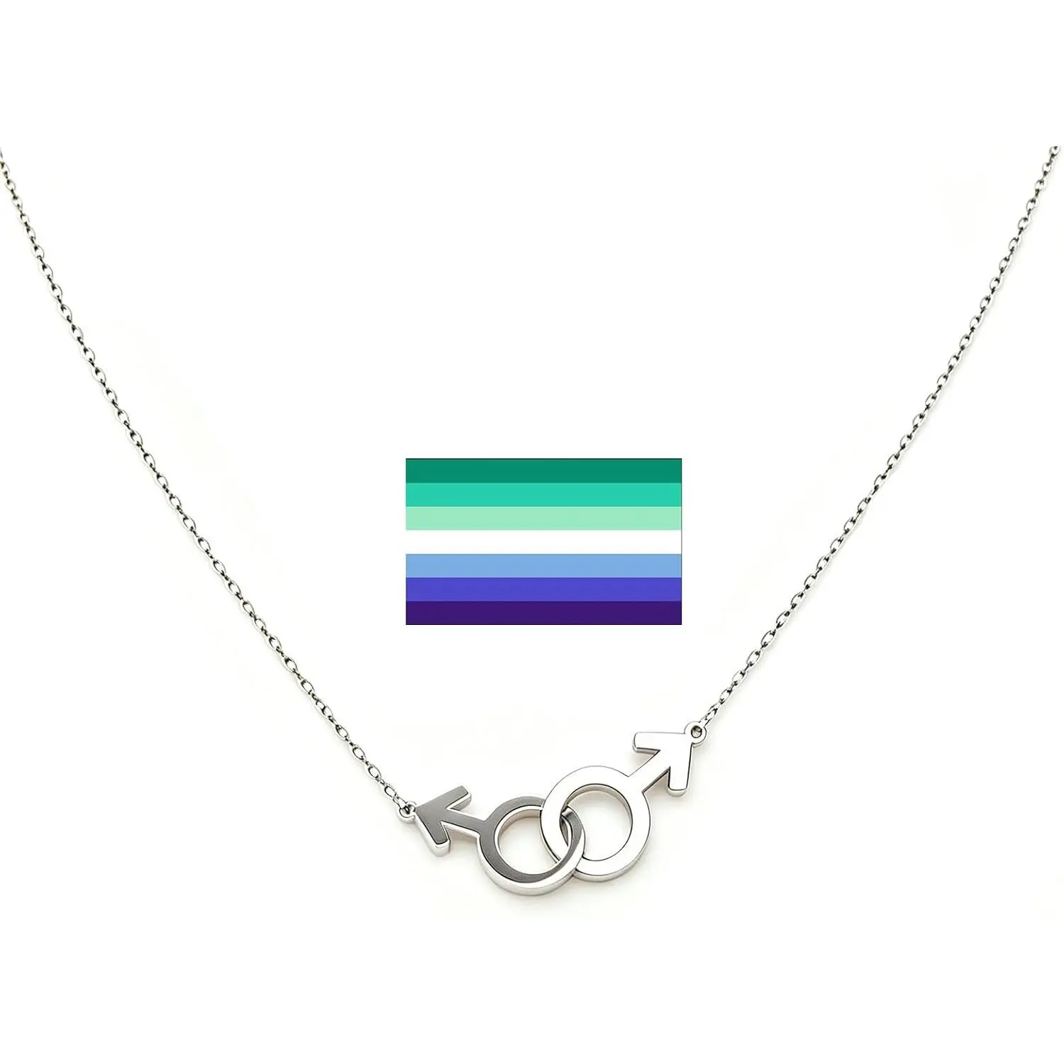 Lesbian Gay Pride Necklace for Women Gold LGBTQ Pride Month Necklace Pride Rainbow Gender Symbol Pendant Necklace LGBTQ Couple Anniversary Jewelry Accessories