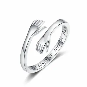 Valentine's Day gift for women/girls: a hugging ring, an adjustable ring jewelry piece, perfect as a Valentine's Day gift for your wife.