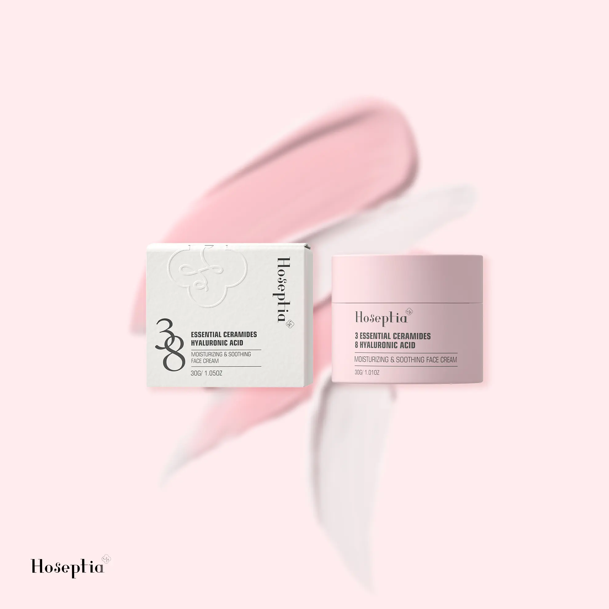 Hoseptia Soothing Moisturising Barrier Cream instantly soothes sensitive skin. Enriched with hyaluronic acid and ceramides, this product hydrates and nourishes the skin (30g/10.01oz) Moisturizer