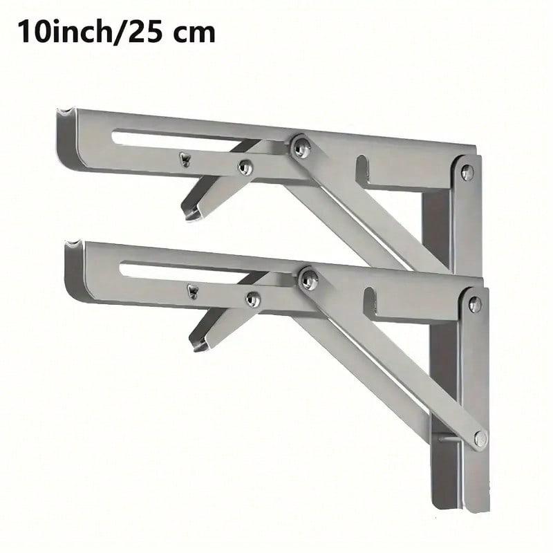 TAIMASI Heavy-Duty Folding Shelf Brackets - Space-Saving Wall-Mounted Design For Tables & Workbenches | Includes Mounting Screws - Seasonal Solution For: • Labor Day Workshop Upgrades • Thanksgiving Extra Serving Space • Christmas Gift For DIY Enthusiasts