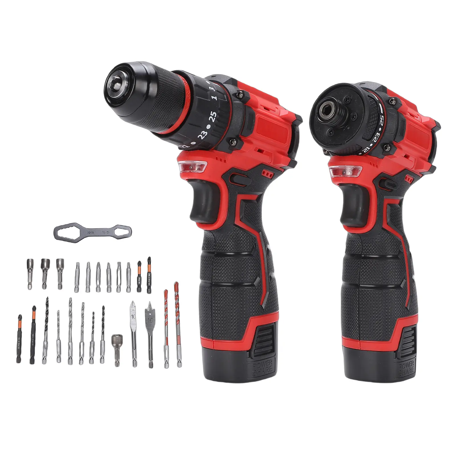 16.8V Brushless Cordless Drill and Impact Driver Full Kit, Power Tool Set for DIY Users, Home Repair, Wood/Metal Projects with 3 Batteries