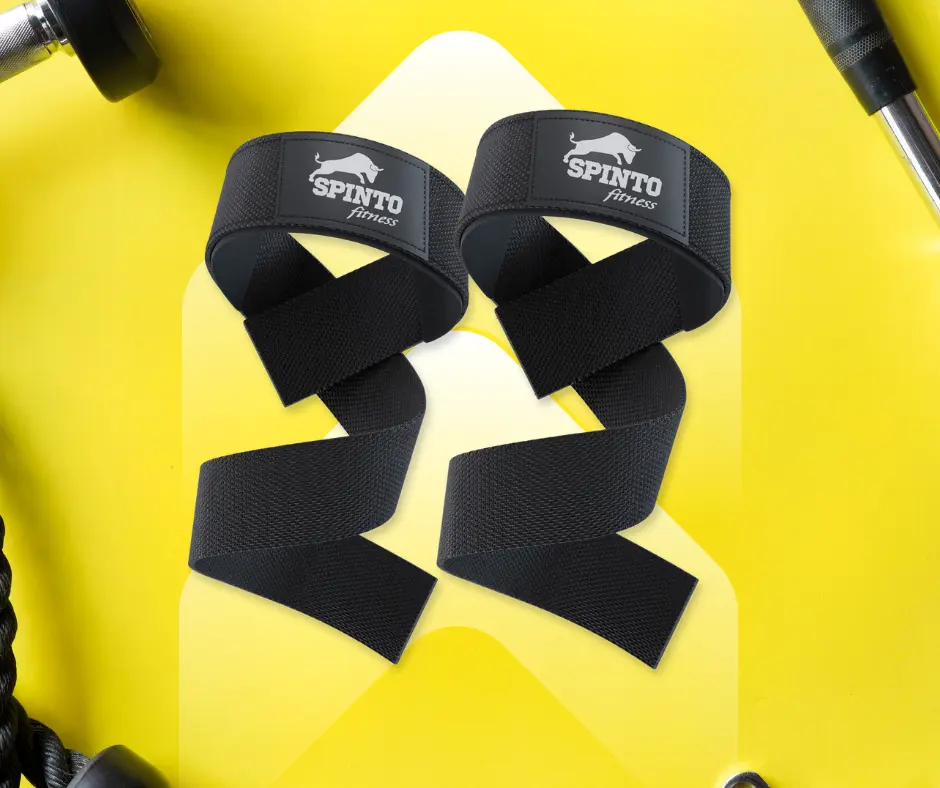 SPINTO FITNESS Grip-Boosting Lifting Wrist Straps - Durable Gym Accessories for Weightlifting, Deadlifts, Powerlifting - Home Gym Accessories, Wrist Straps Bars