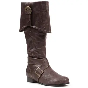 Men's Costume Brown Buckle Pirate Boots