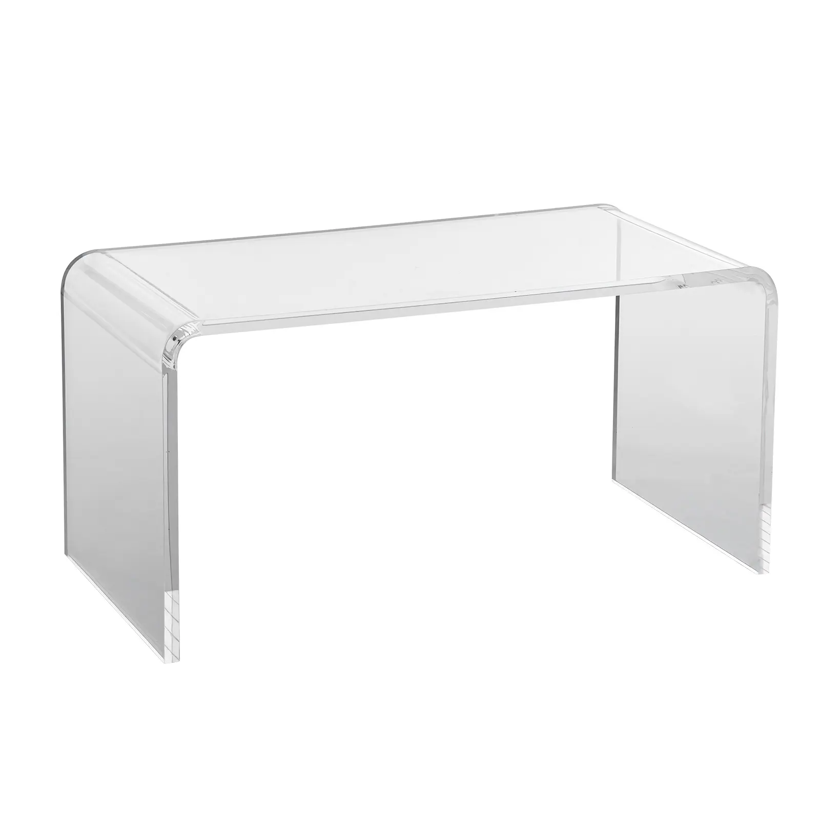 VEVOR Acrylic Coffee Table,  C-Shaped Clear Acrylic End Table, 16.3 inch high Transparent Acrylic Side Table, for Coffee, Drink, Food, Snack used in Living Room, Courtyard, Terrace