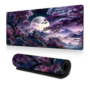 Soft Mouse Pad, Computer Mouse Non-slip Desk Pad, Big Artistic Desk Mat with Thick Stitched Edges Suitable for Home Office Or Gaming