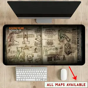 Custom COD Zombies Desk Mat, Black Ops Inspired Kino Origins Tranzit Ascension Gaming Mousepad, Call of Duty Playmat, New Collection Gift for Gamers