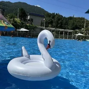 Adult Swan Float Ring, Large Water Floating Swan Seat, Thickened PVC Adult Swan Swim Ring, Summer Pool Beach Party Use
