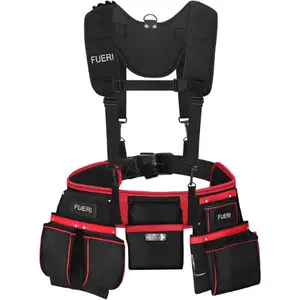 FUERI Cordura Tool Belt Set – Heavy-Duty Adjustable Pouch for Carpenters & Framers | Add to Cart Buy Now: Tool Belt Set + Detachable Belt, Free Hammer Holder