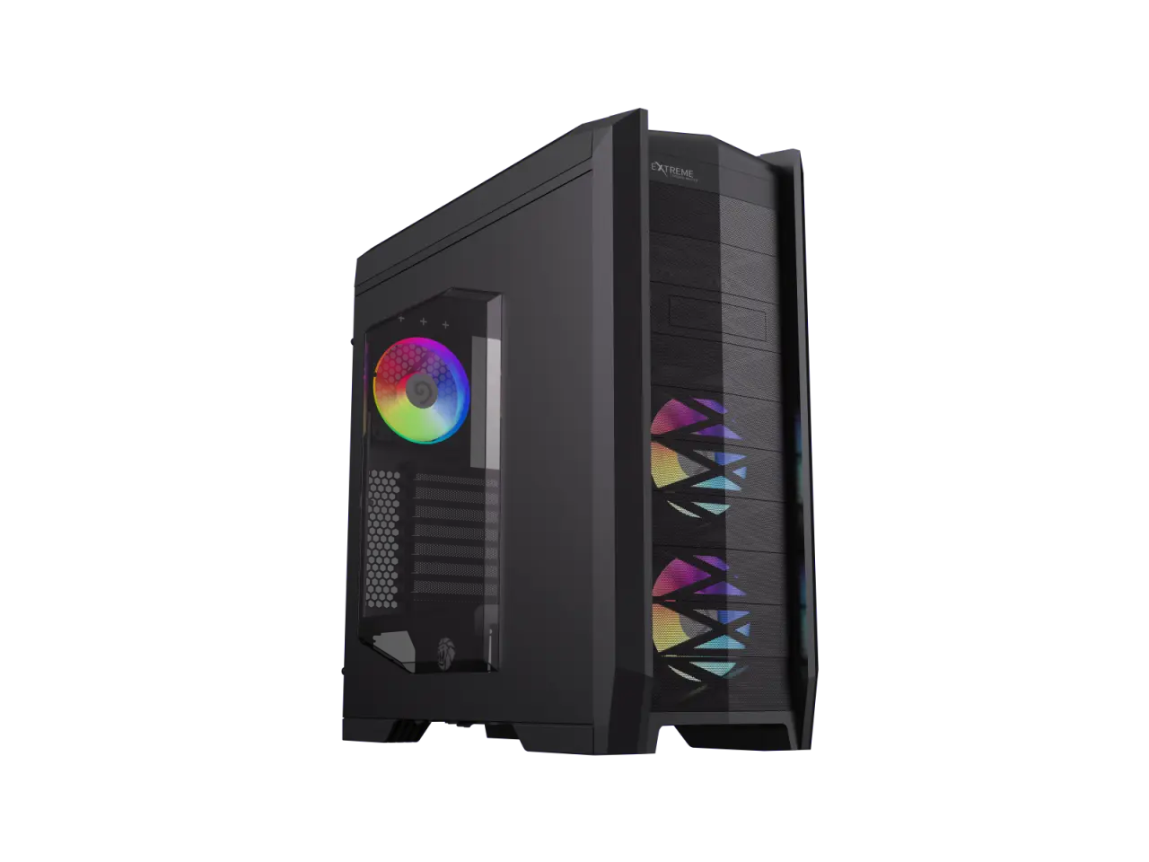 GAMEMAX Dragon knight 2 Black USB3.0/Type C ATX Gaming Full Tower Computer Case w/5 x ARGB Fans (Pre-Installed). Support 4090 GPU and 360mm AIO