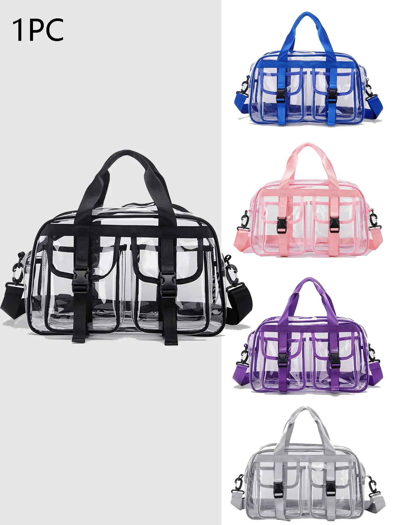 Stylish simple multi-pocket one-shoulder portable messenger bag, Commuter messenger bag, Casual messenger bags, trend contrast design, double front pocket storage, practical and versatile for commuting, Fashionable unique bags
