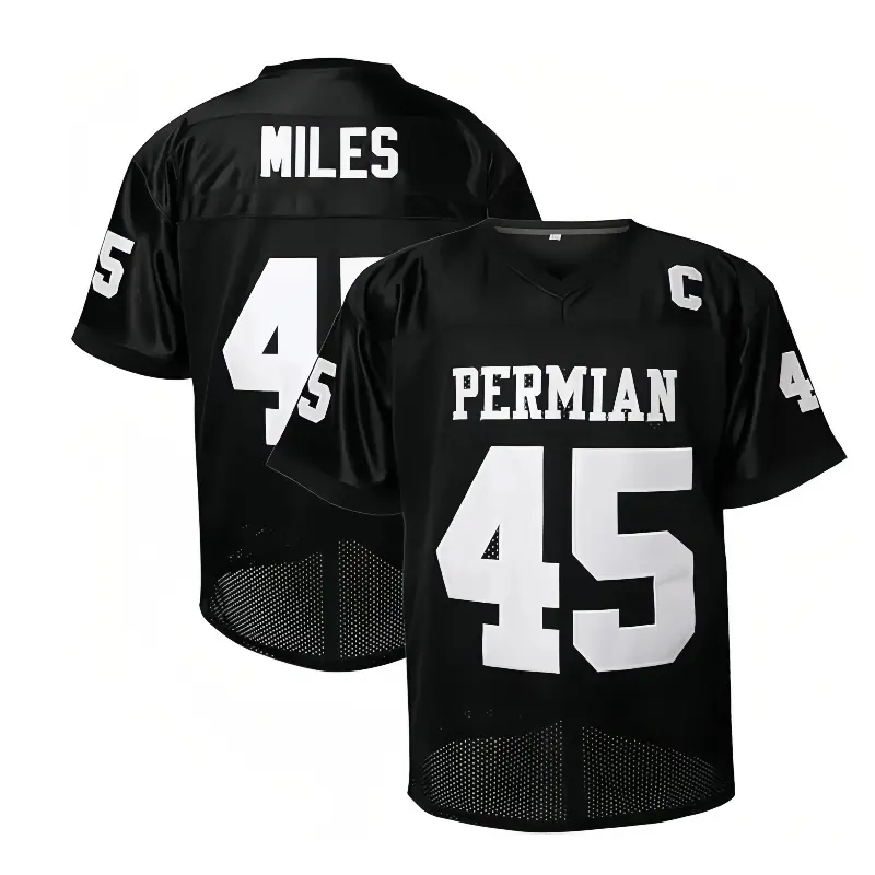 Boobie Miles #45 Permian High School Commemorative American Football Jersey - Polyester, Friday Night Lights Movie/Film Inspired, Classic Urban Vintage Athlete Style, Black, Medium Fit, S-XXXL Fan Sports Apparel