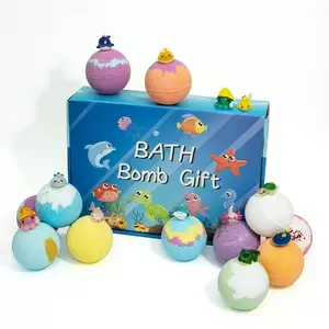 Ocean Surprise Bath Bombs 12PCS with Hidden Toys Kids Bath Time Magical Gift Set