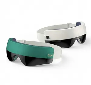 Soojer SOMA Heated Eye Massager with 22 Precision Airbags, Multi-Zone Air Compression, Bluetooth Music & AI Voice Control, Soft Frameless Eye Mask – Relieves Migraine, Eye Strain & Pressure, Puffiness, Fine Lines & Eye Bags Improver, Gifts for Women & Men