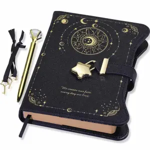 Diary with Lock and Keys for Girls Gift Ideas, 360 Kraft Pages Journal for Women, B6 Refillable Notebook for Writing with Pen and Bookmar Enchanting Night Sky
