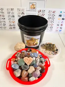 1 GALLON TUMBLED STONE MINING BUCKET