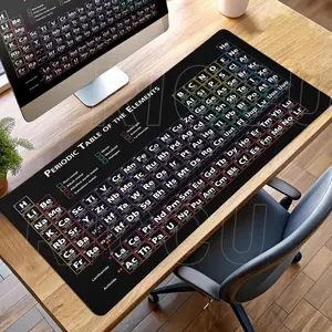 Periodic Table of Elements Desk Mat Desk Accessories Office PC Mouse Pad Large Gaming Keyboard Mousepad with Stitched Edge Non-Slip Rubber Base