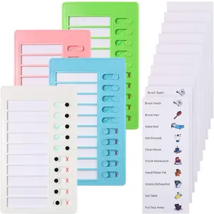 4 Pieces Chores Chart for Kids, Sliding Routine Chart to Do List, My Chores RV Checklist Task Planning Board for Kids and Adults, ADHD Tools Routine Visual Schedule Reminder