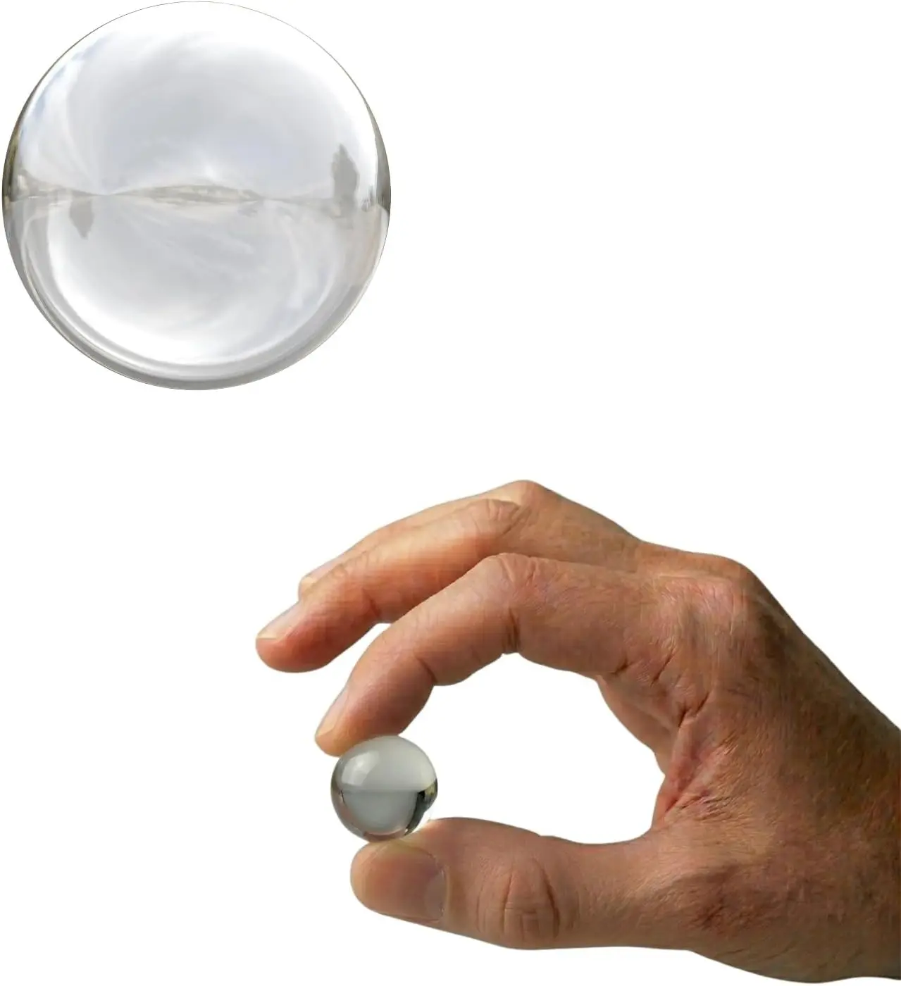 Terporium Quartz Sphere Marble (Single) | Single 22mm Clear Marble | 100% Quartz