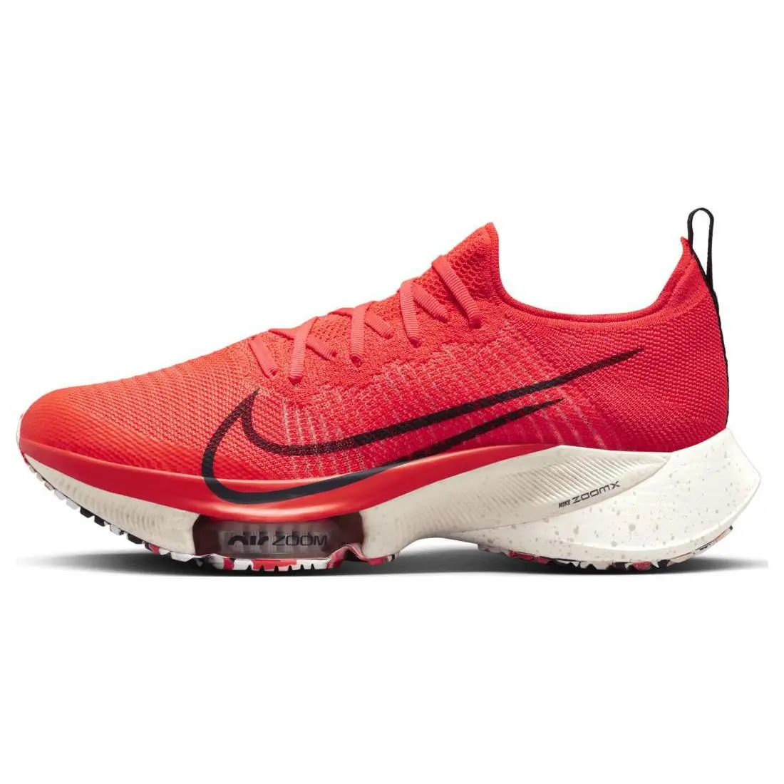 Nike Air Zoom Tempo Next Flyknit Bright Crimson Comfort Low Top Casual Running Shoes Unisex White Black CI9923-601