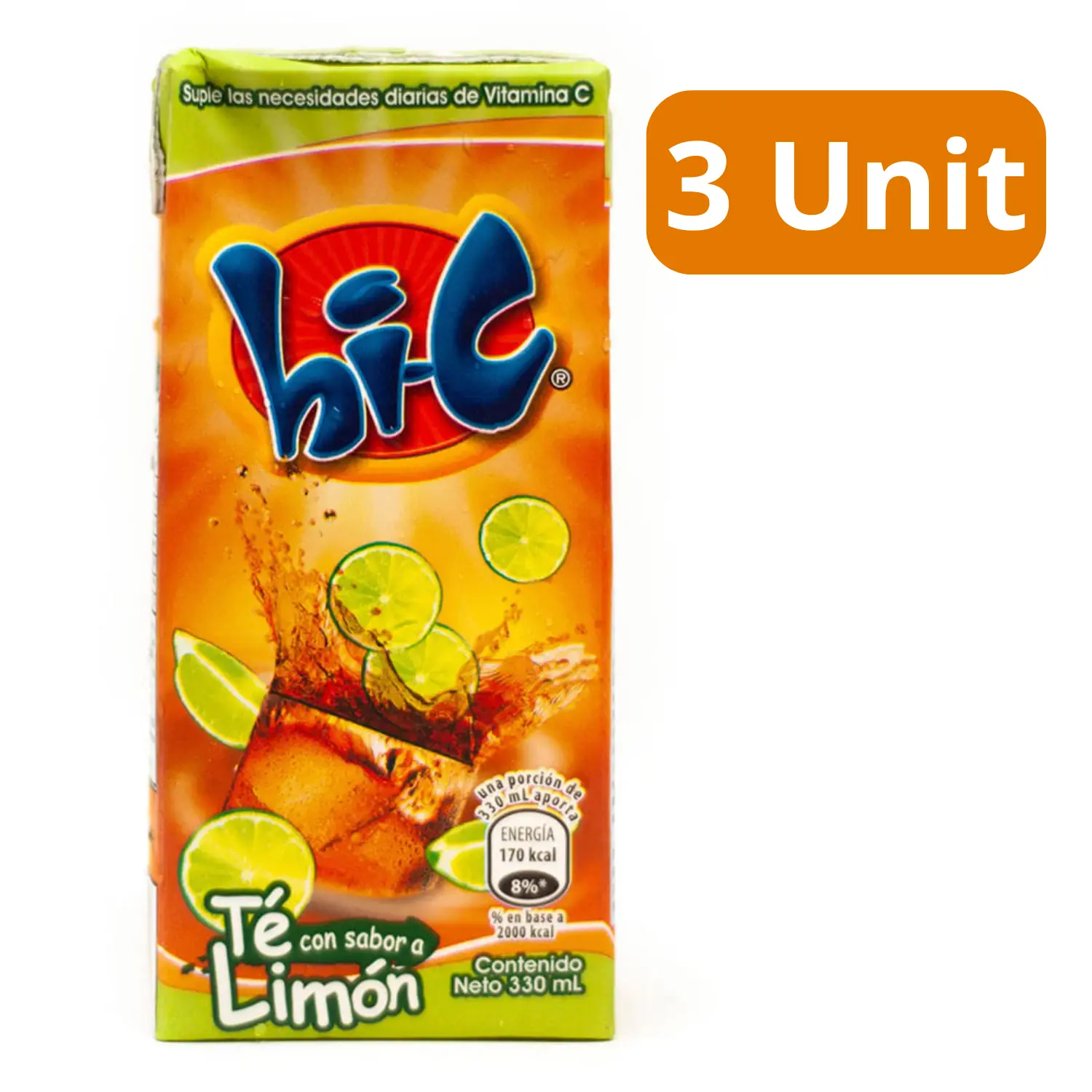 Hi-C Té de Limón 330ml  (3 unidades) – Bebida Refrescante Lista para Llevar Lemon Beverage Tea