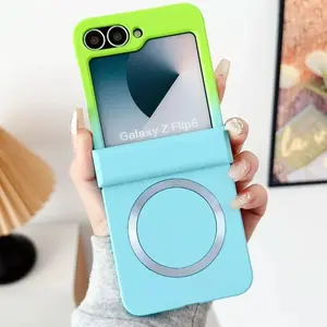 Gradient Color For Magsafe Magnetic Hinge Protection Hard Plastic Phone Case for Samsung Galaxy Z Flip 7 FE 6 5 4 3 5G Cover