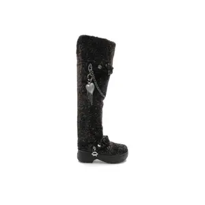 Crocs Classic Unfurgettable Knee High Boot Black Leopard (Women's) (women) by StockX