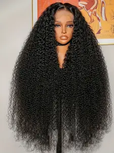 26-Inch Soft Curly Synthetic Fiber Wig, 180% Density T-Part Lace Front, Pre-Styled Baby Hair, Ideal for Daily Use, Women's Fashion Accessory