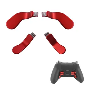 4 count Elite Controller Paddles for  One Elite Controller Series 2 Model 1797/1698,Stainless Steel Replacement Parts for  Elite Controller Series 2 Core(Red)